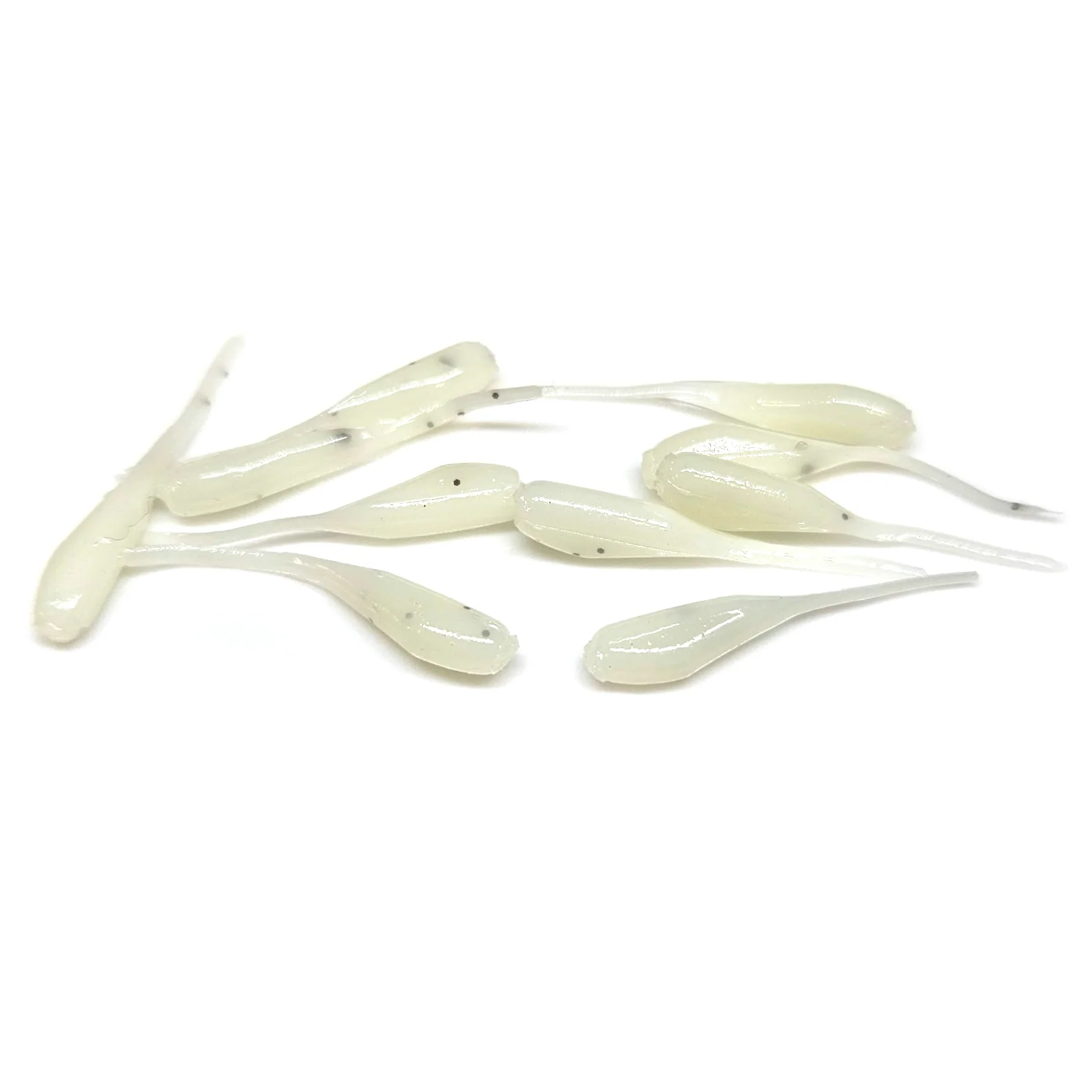 Bone White - 1" Micro Shad Stinger Tails