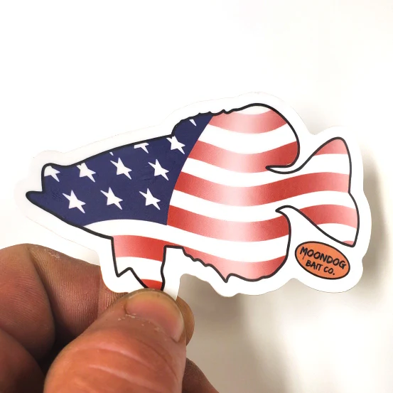 Crappie American Flag Sticker - Image 2