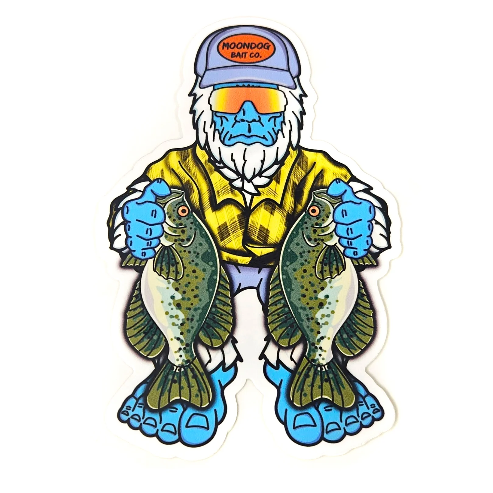 Crappie Sasquatch Yeti Sticker